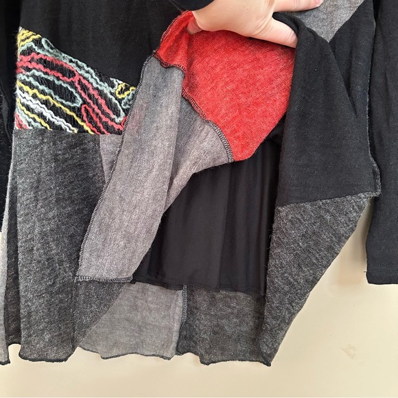 NEW This & That XL Patchwork Embroidered Long Sleeve Top Tunic Boho Hippie Fall - Picture 7 of 13